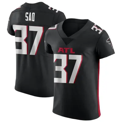 Men's Anthony Sao Atlanta Falcons Alternate Jersey - Black Elite