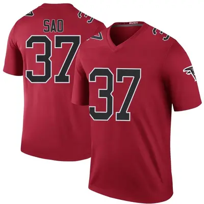 Men's Anthony Sao Atlanta Falcons Color Rush Jersey - Red Legend